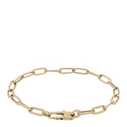 Roberto Coin 18K Yellow Gold Fluted Paper Clip Link Bracelet 2 of 3
