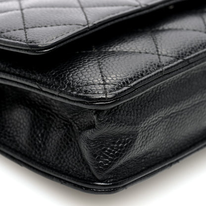 Chanel Caviar Quilted Wallet On Chain WOC Black 9 of 10