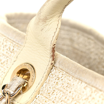 Chanel Canvas Large Deauville Tote Ivory 33 of 35