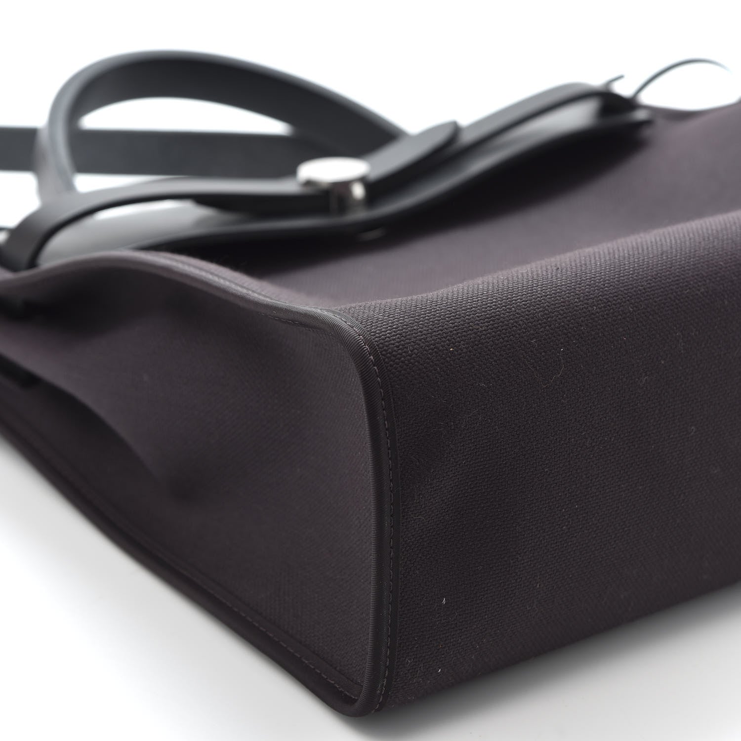 Hermes Military Toile Vache Hunter Herbag Zip PM 31 Prune Black 6 of 10