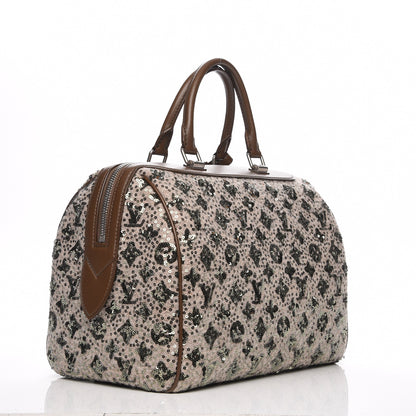 Louis Vuitton Sequin Monogram Sunshine Express Speedy Kaki 3 of 6