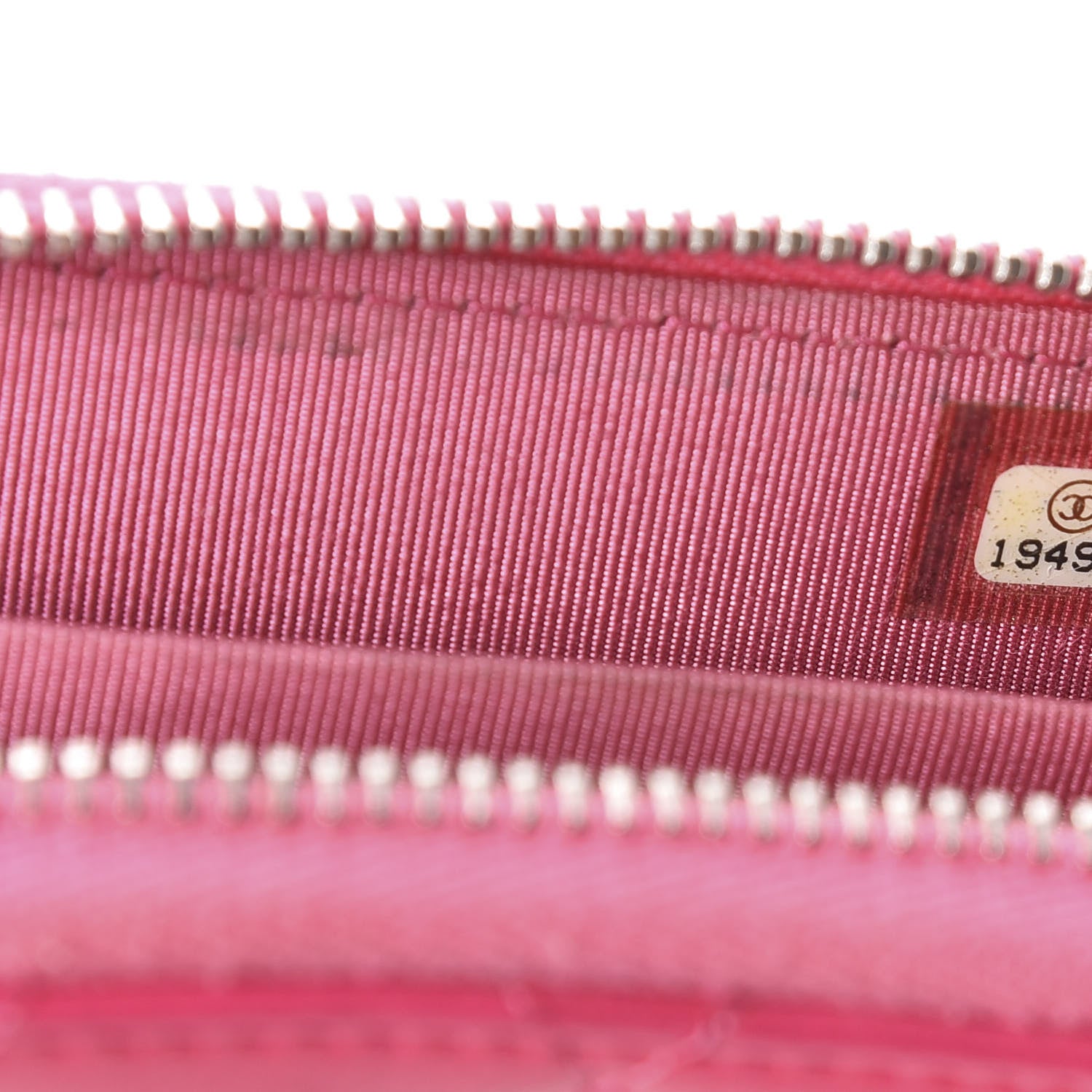 Chanel Lambskin Quilted Zip Around Coin Purse Pink 9 of 9