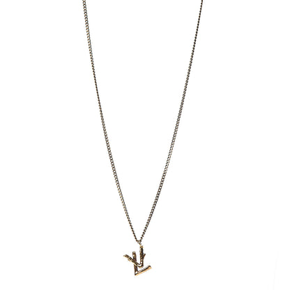 Louis Vuitton Twig LV Pendant Necklace Gold 1 of 5