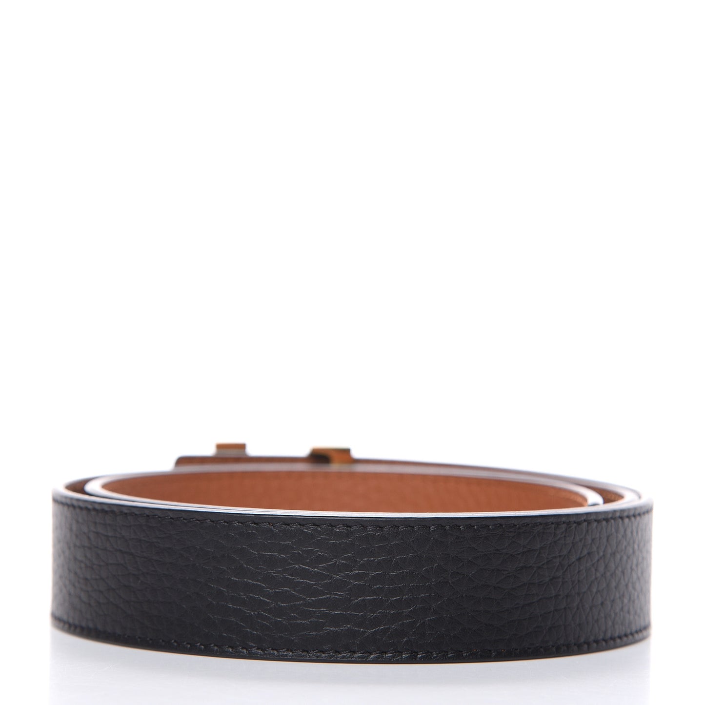Taurillon Calfskin 30mm LV Initiales Reversible Belt 80 32 Black