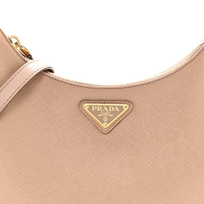 Prada Saffiano Lux Re-Edition Mini Shoulder Bag Cammeo 7 of 9