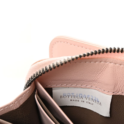Bottega Veneta Nappa Intrecciato Small Bi-Fold Zip Wallet Pink 6 of 8