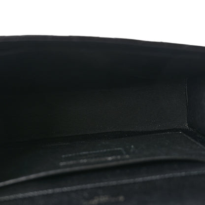 Saint Laurent Grain De Poudre Textured Mixed Matelasse Triquilt Medium Monogram Monochrome Satchel Black 4 of 12