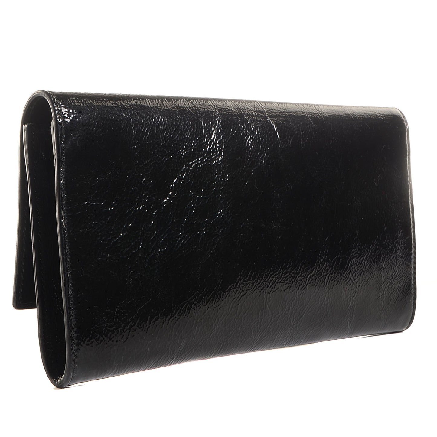 Textured Patent Monogram Small Belle De Jour Clutch Black
