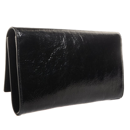 Saint Laurent Textured Patent Monogram Small Belle De Jour Clutch Black 3 of 7