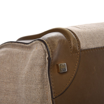 Celine Calfskin Linen Mini Tri-Color Luggage Khaki 9 of 22