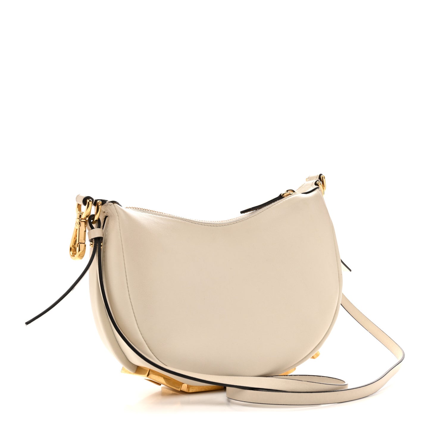 Vitello Grace Matte Mini Fendigraphy Hobo Bag Tortora