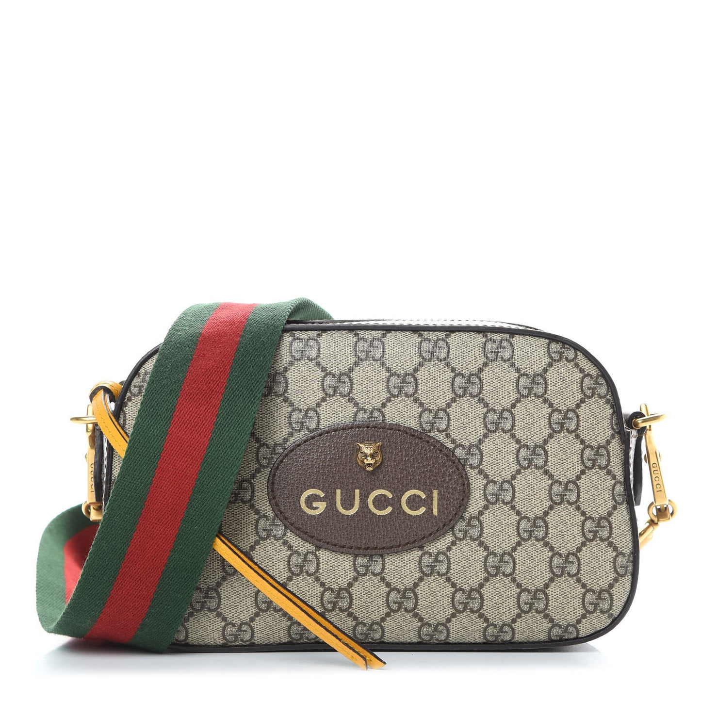 GG Supreme Monogram Web Neo Vintage Shoulder Bag Beige New Acero Crop