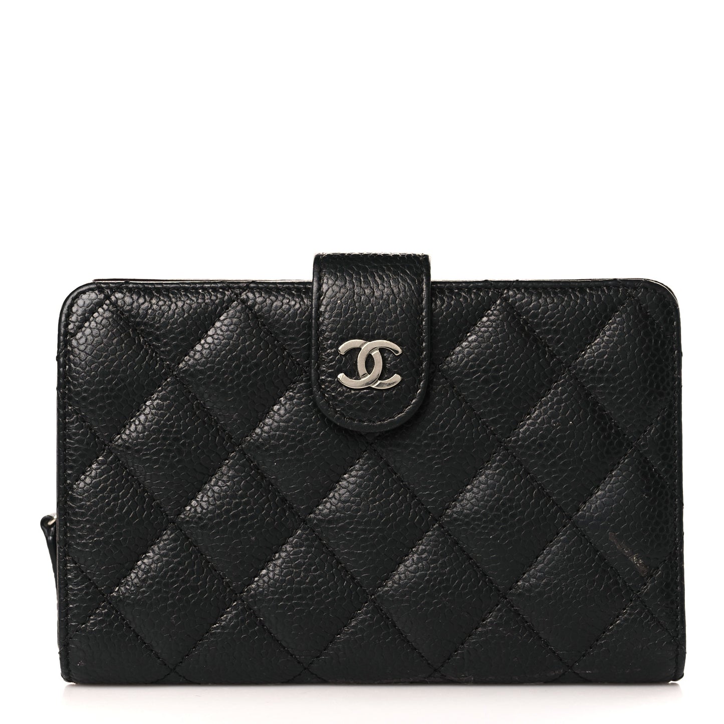 Caviar Quilted CC French Wallet Black