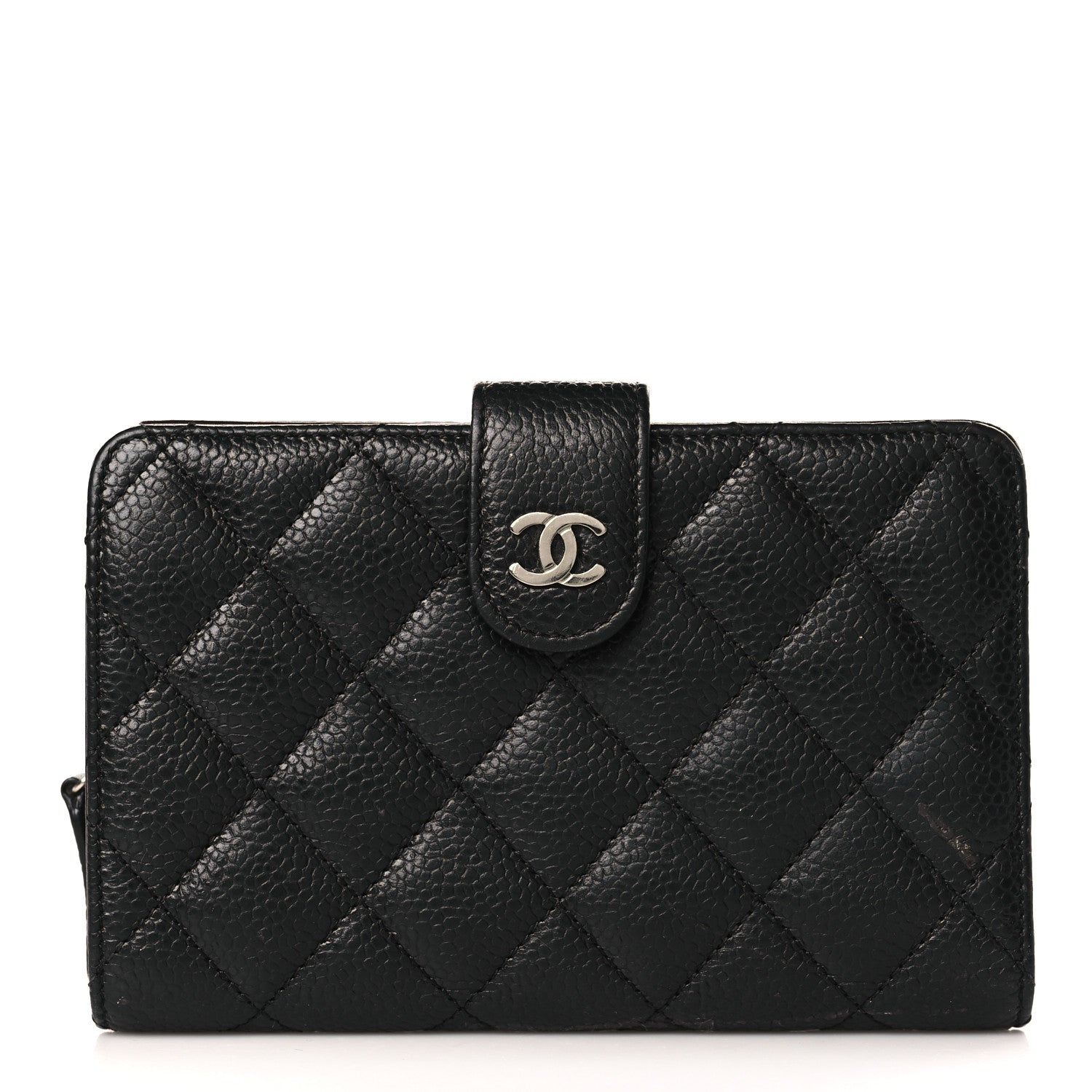 Chanel Caviar Quilted CC French Wallet Black 1 of 6