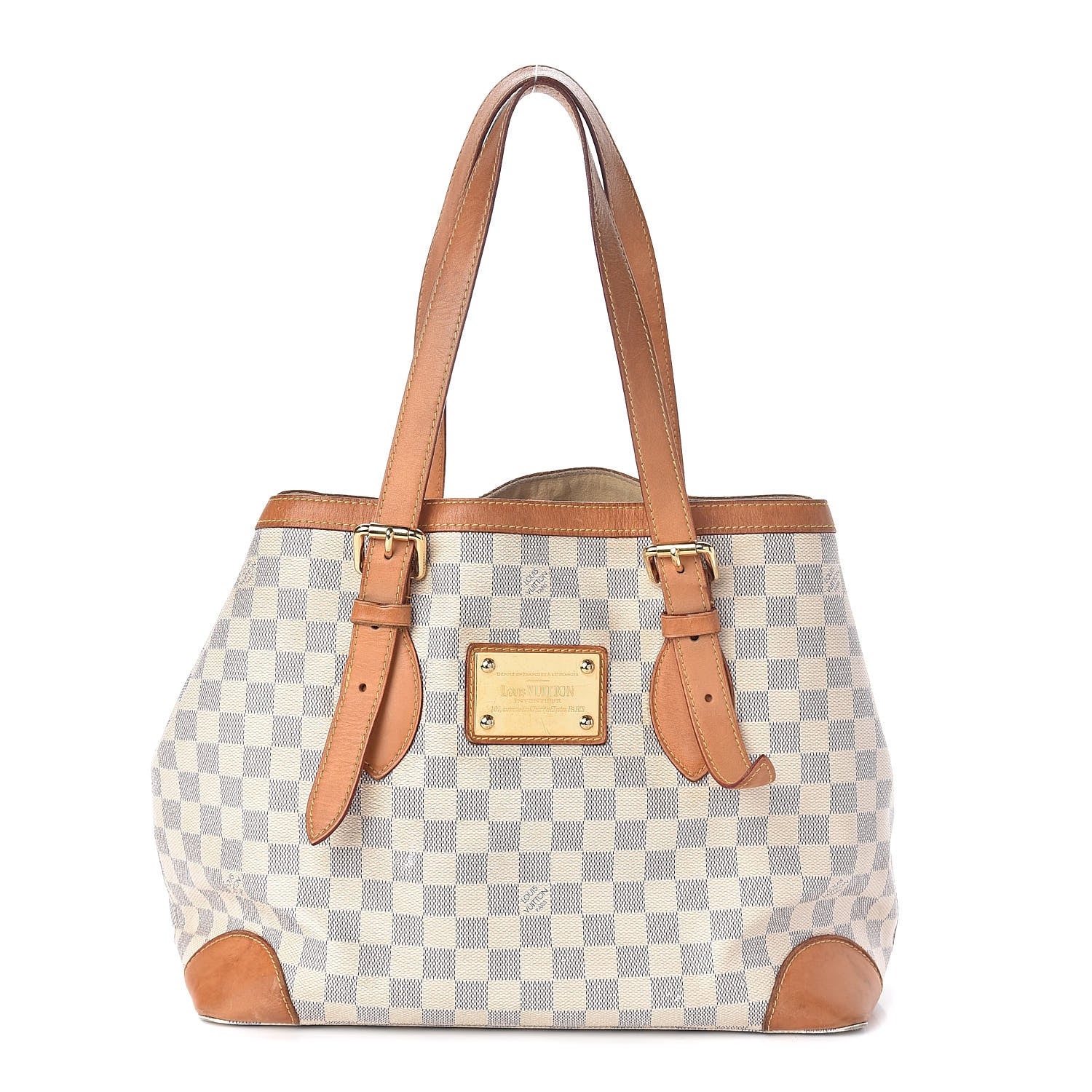 Louis Vuitton Damier Azur Hampstead MM 1 of 9