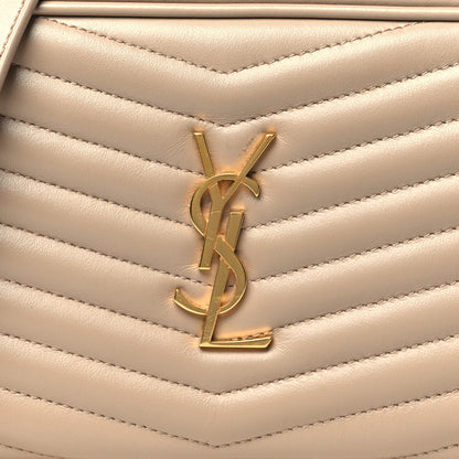 Saint Laurent Calfskin Matelasse Monogram Mini Lou Camera Bag Dark Beige 8 of 11
