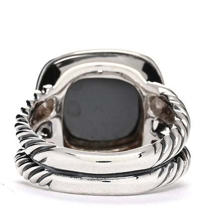 David Yurman Sterling Silver Diamond Hematine 11mm Albion Ring 50 5.5 3 of 3