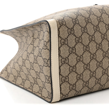 Gucci GG Supreme Monogram Medium Padlock Tote White 9 of 14