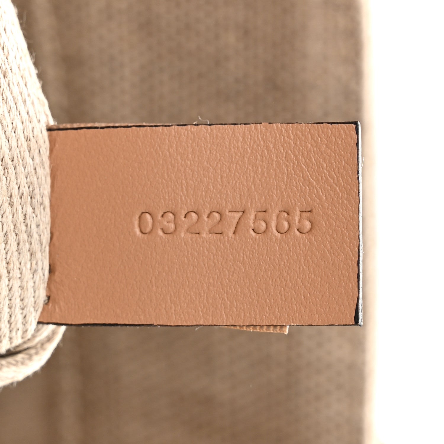 Chloe Linen Calfskin Small Woody Ribbon Tote With Strap White Light Brown 7 of 10
