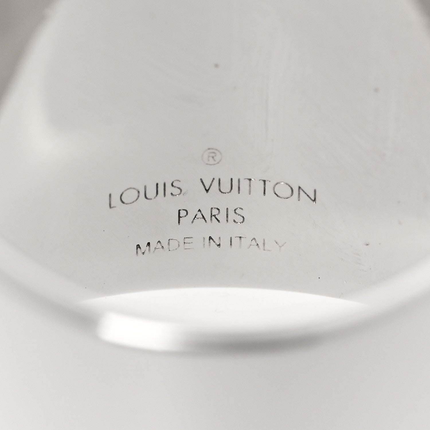Louis Vuitton X NIGO Stainless Steel Strass Squared Double Ring M Silver 4 of 5