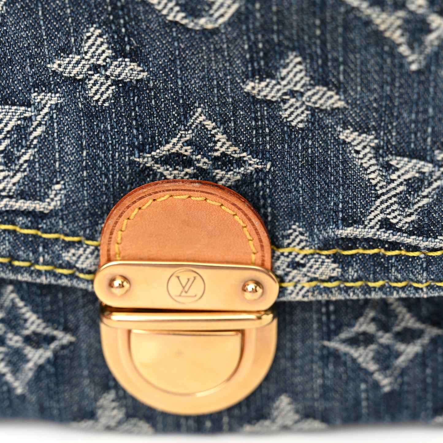 Monogram Denim Mini Pleaty Blue