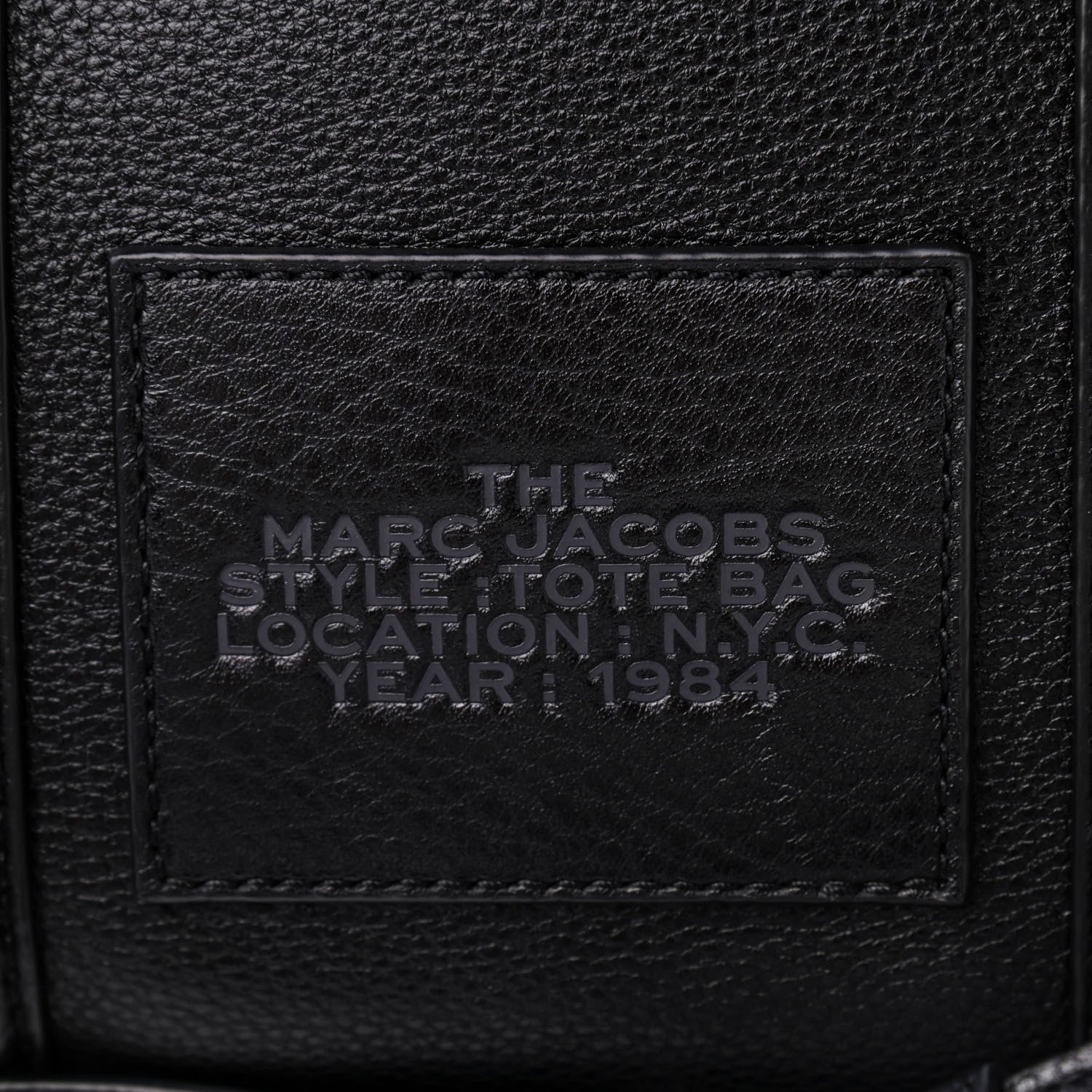 Marc Jacobs Grained Calfskin Small The Tote Bag Black 7 of 11