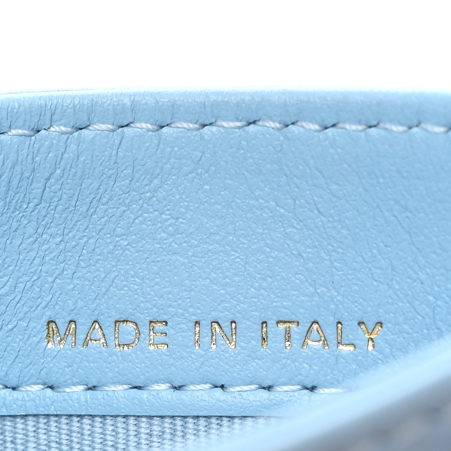 Lambskin Quilted Chanel 19 Card Holder Light Blue