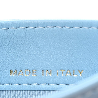 Chanel Lambskin Quilted Chanel 19 Card Holder Light Blue 7 of 9