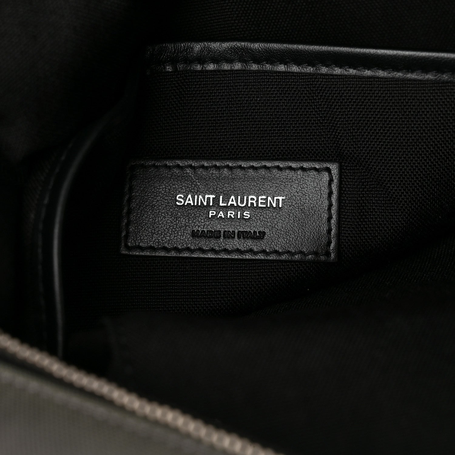 Saint Laurent Canvas Calfskin Rivington Race Convertible Backpack Storm 6 of 10