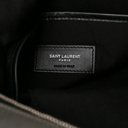 Saint Laurent Canvas Calfskin Rivington Race Convertible Backpack Storm 6 of 10