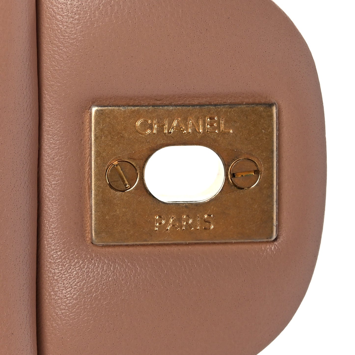 Lambskin Quilted Mini Top Handle Rectangular Flap Beige