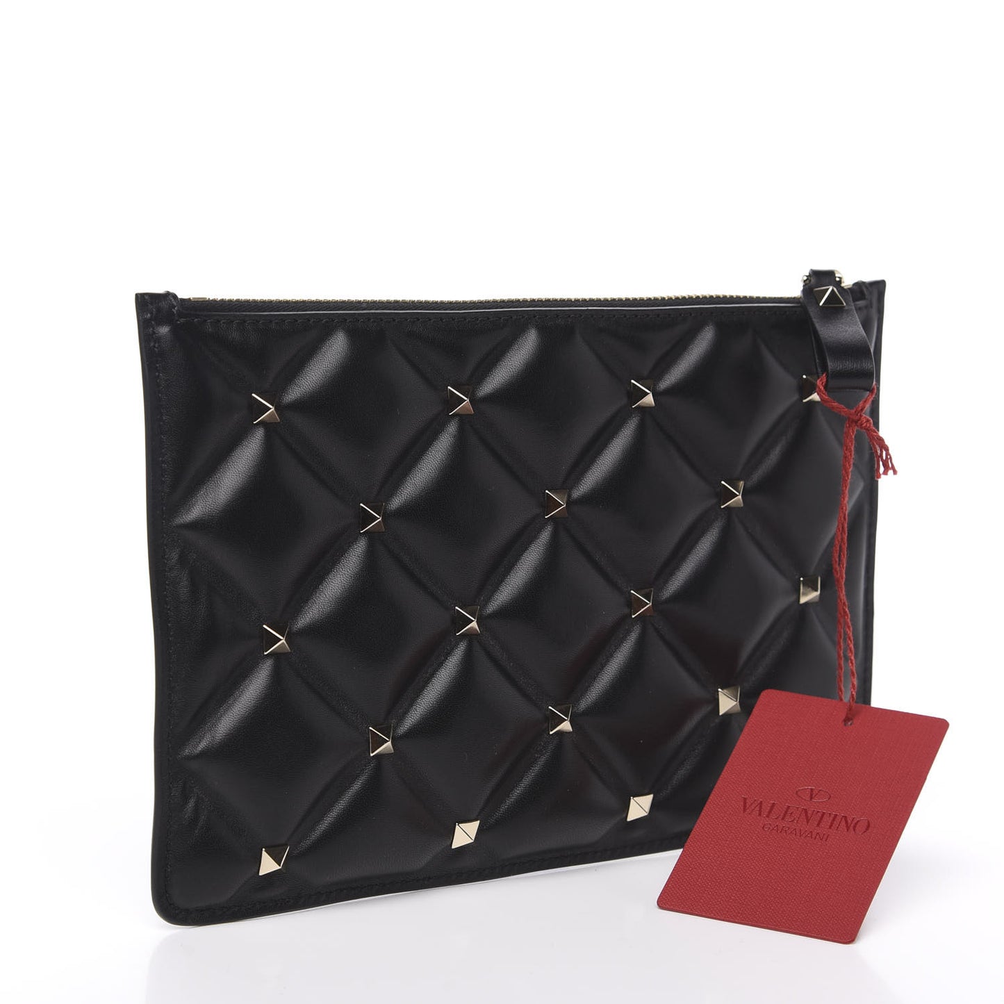 Nappa Small Candystud Zip Pouch Black