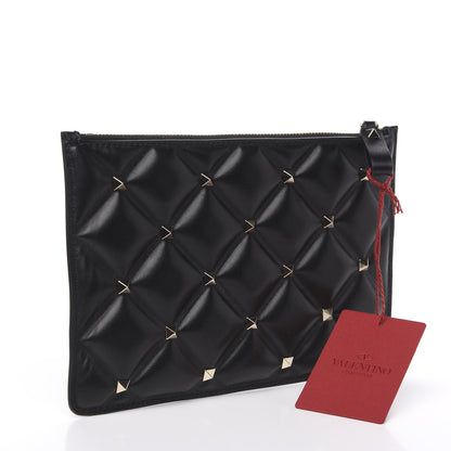 Valentino Garavani Nappa Small Candystud Zip Pouch Black 2 of 5