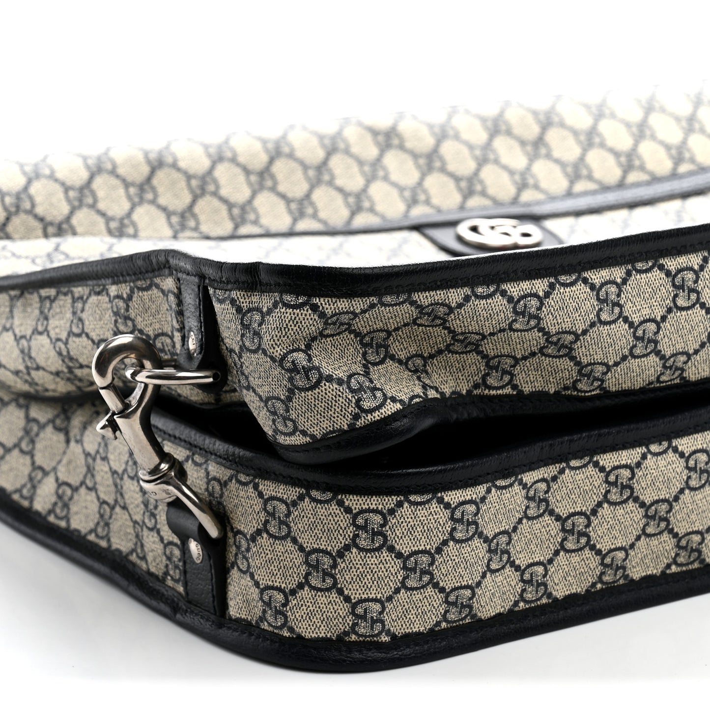 GG Supreme Monogram Web Savoy Garment Bag Beige Blue