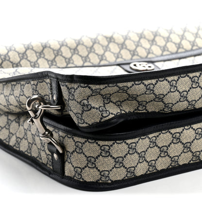 Gucci GG Supreme Monogram Web Savoy Garment Bag Beige Blue 8 of 10