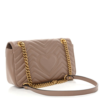 Gucci Calfskin Matelasse Small GG Marmont Shoulder Bag Porcelain Rose 3 of 10