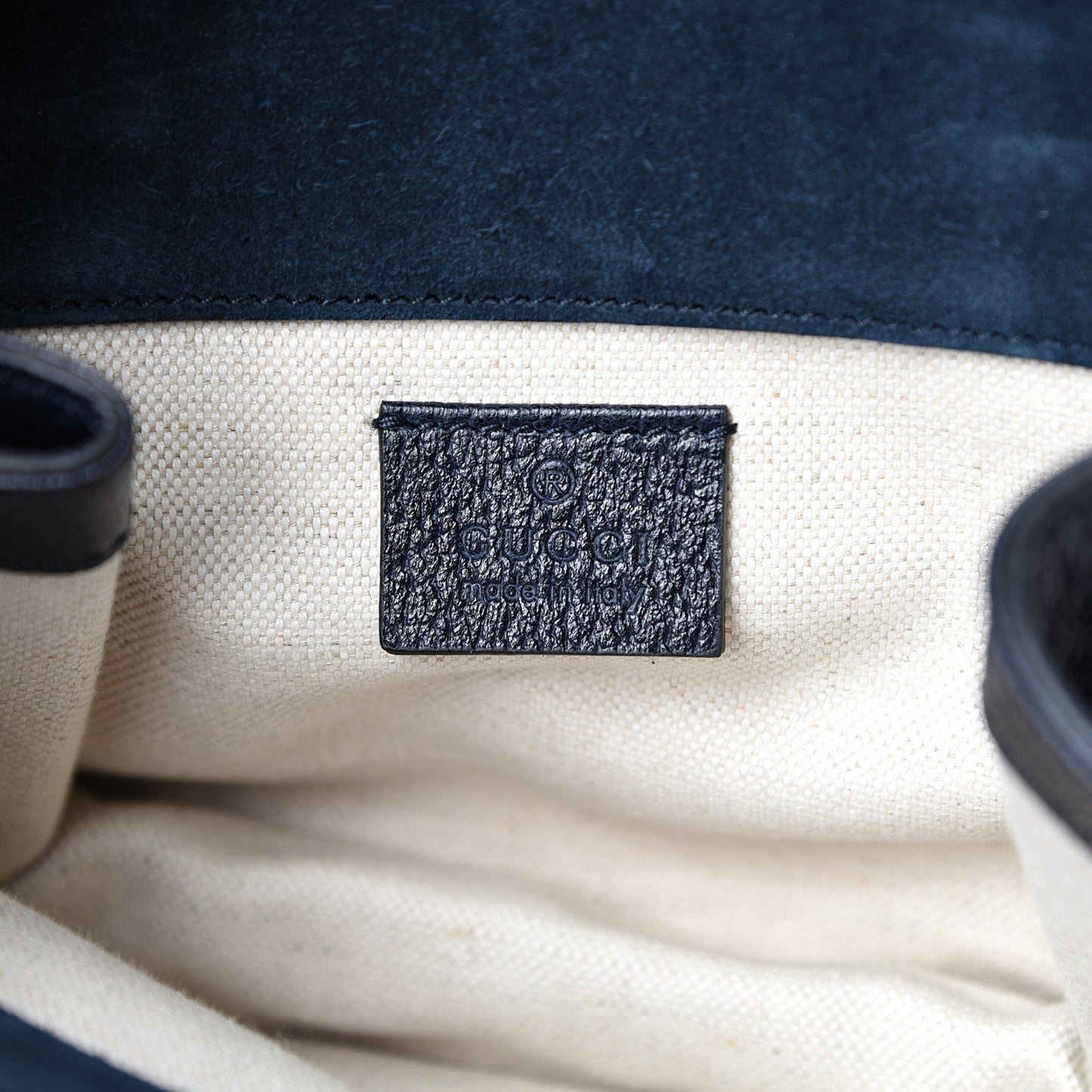 Suede Web Small Neo Vintage Double Flap Messenger Bag Blue
