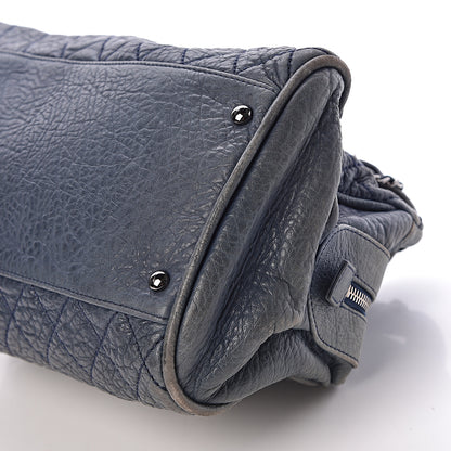 Chanel Distressed Lambskin Lady Braid Bowler Blue 10 of 10