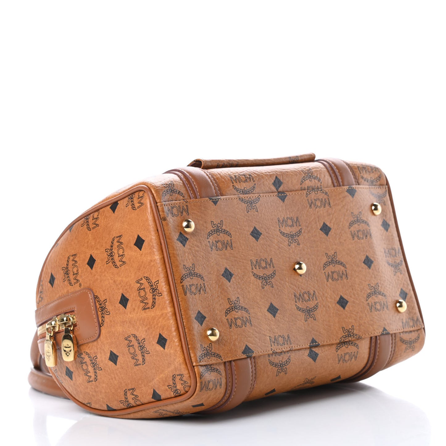Visetos Small Boston Bag Cognac