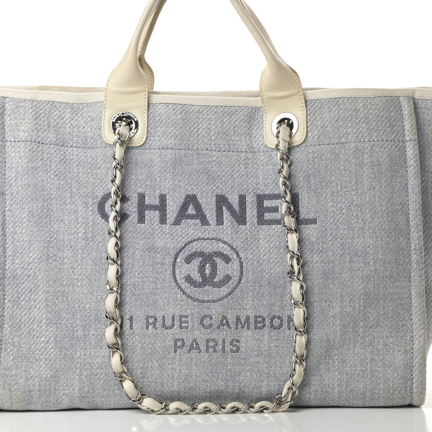Canvas Medium Deauville Tote Light Blue