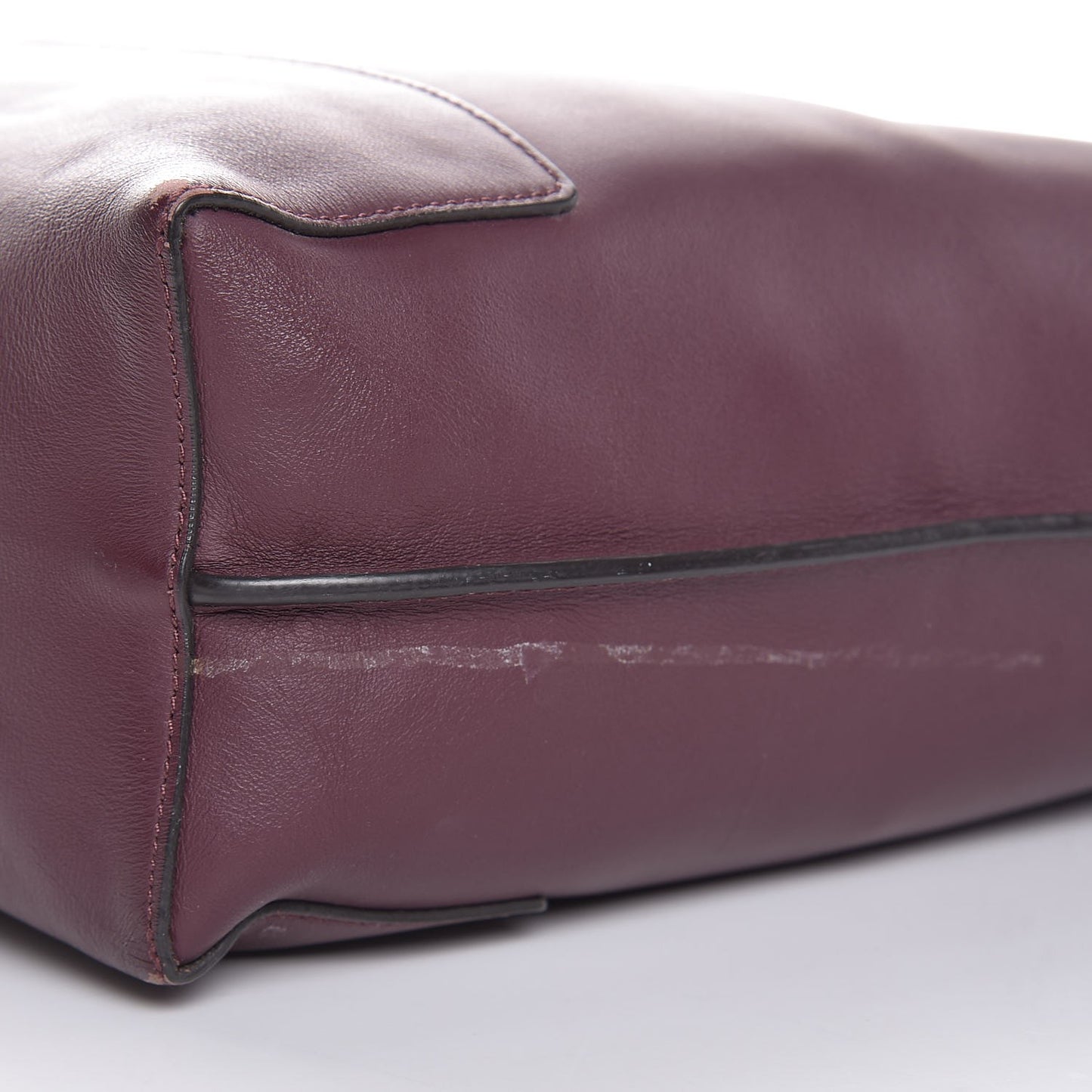 Nappa Perforated Blossom Tote Oxblood