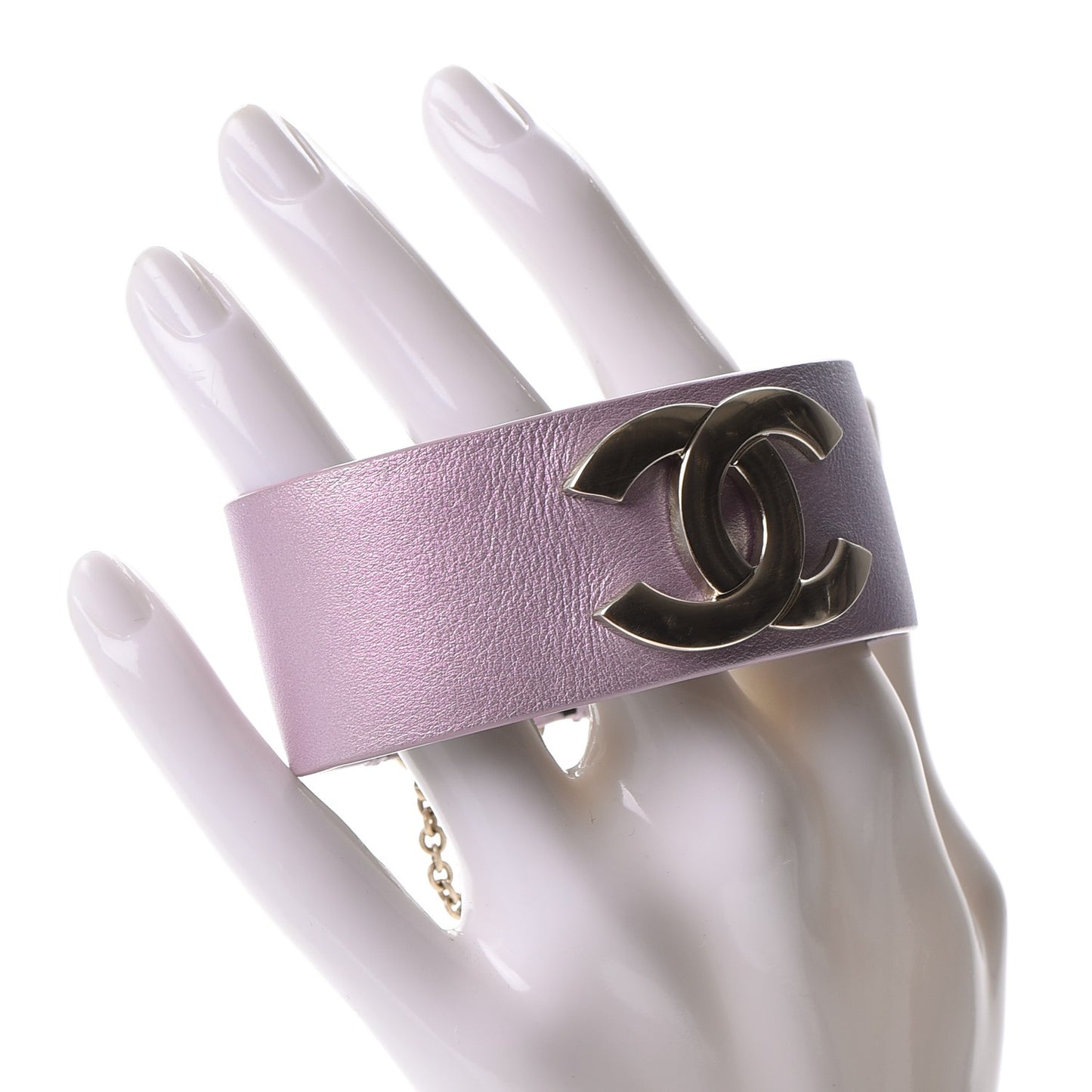 Calfskin CC Wide Cuff M Lilac