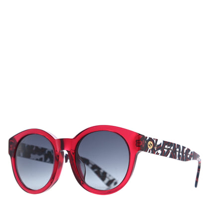 Gucci Acetate Web Round GG3763FS Sunglasses Red 1 of 7
