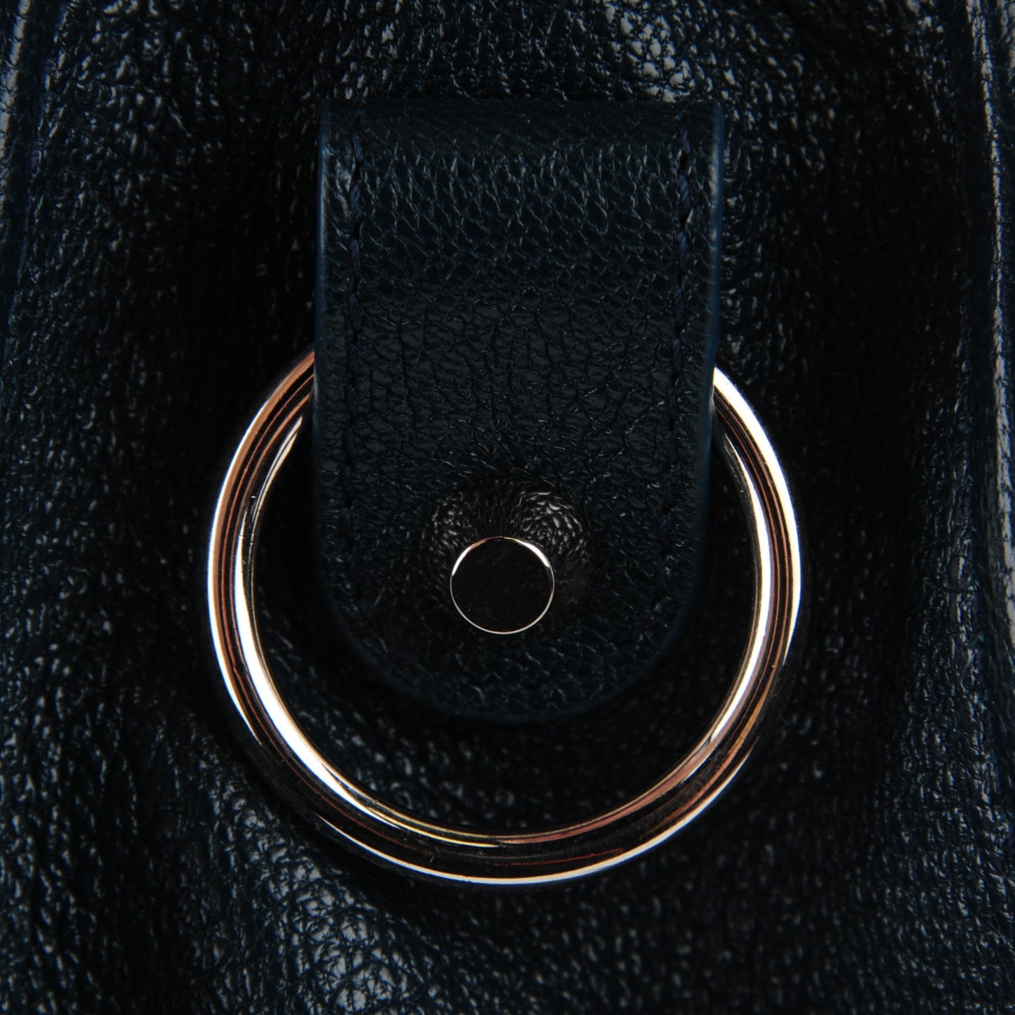 Chevre Silver Metallic Edge Hardware City Bleu Paon