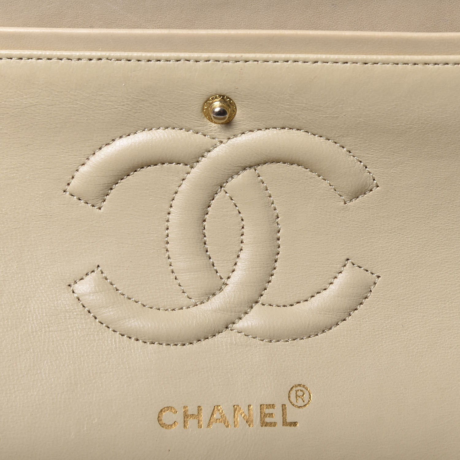 Chanel Lambskin Quilted Medium Double Flap Beige 8 of 11