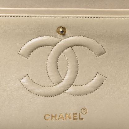 Chanel Lambskin Quilted Medium Double Flap Beige 8 of 11