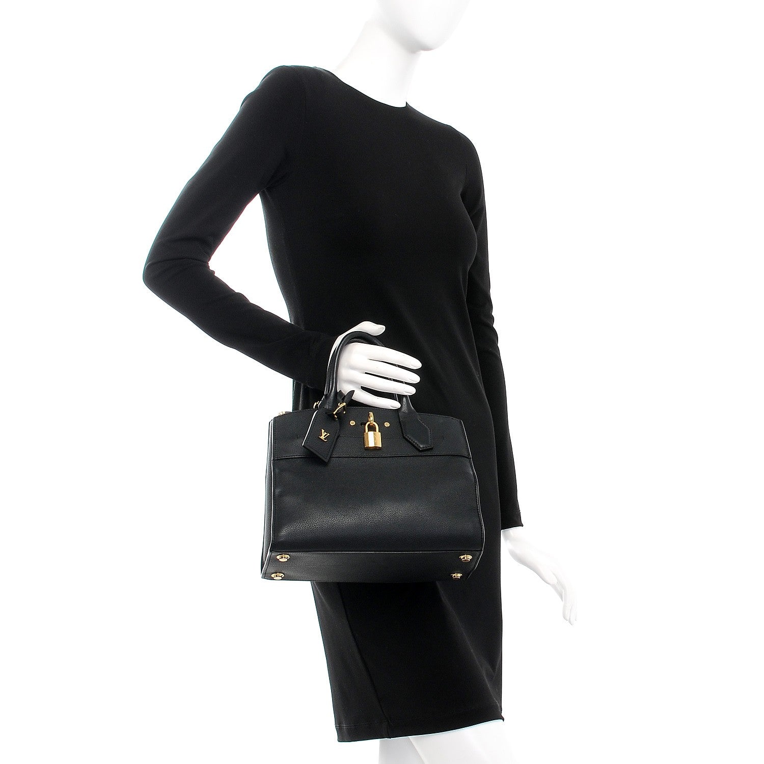 Louis Vuitton Taurillon City Steamer PM Black 3 of 11