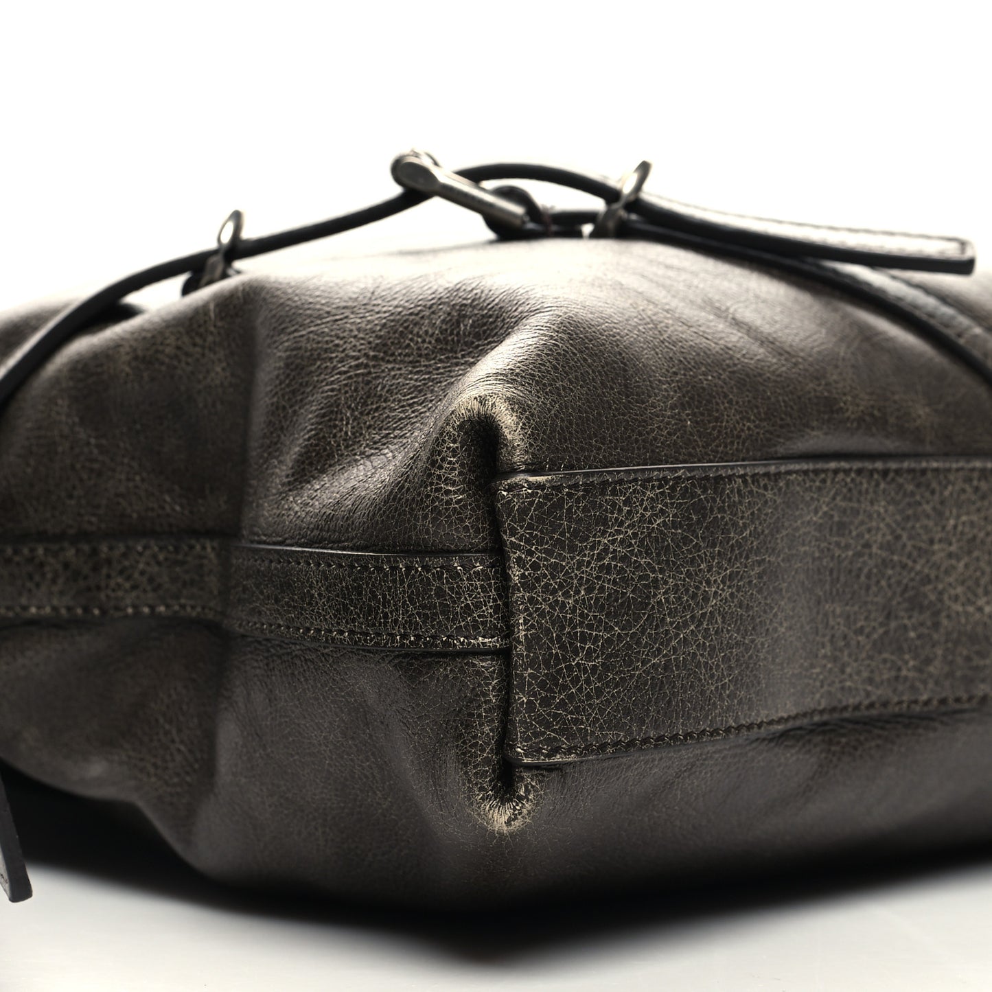 Tumbled Calfskin Medium Voyou Bag Walnut Brown