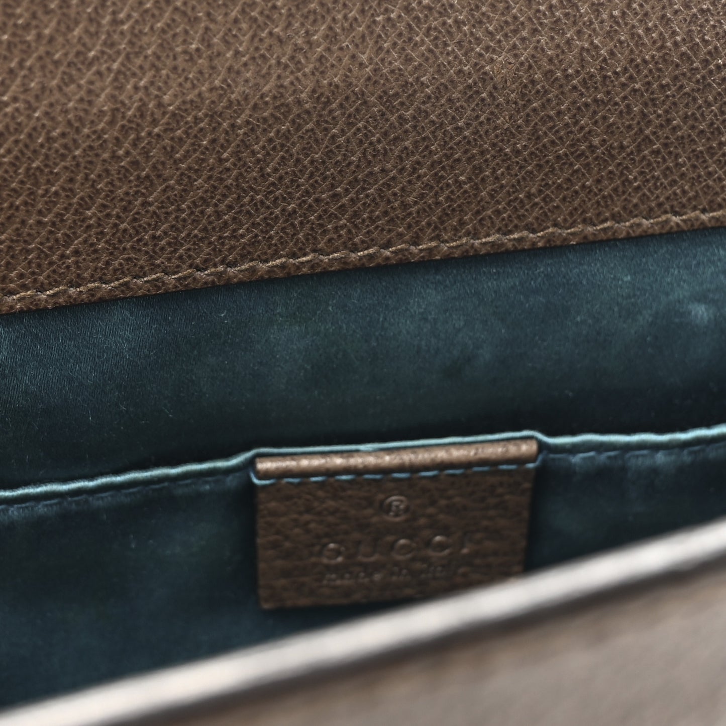 GG Supreme Monogram Web Small Ophidia Chain Shoulder Bag Brown