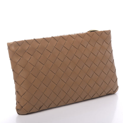 Bottega Veneta Nappa Intrecciato Zip Pouch Light Brown 3 of 6